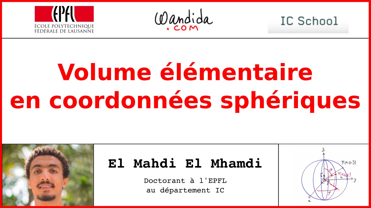 Coordonnées sphériques - Volume élémentaire | El Mahdi El Mhamdi
