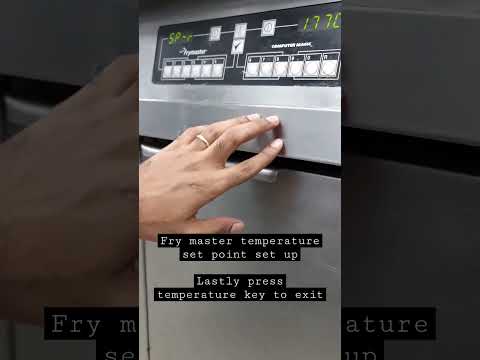 Fry master deep fryer temperature set up - YouTube