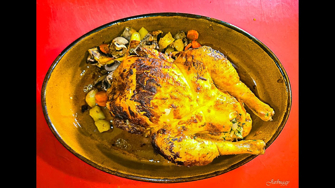 POULET ROTI AUX EPICES  CUIT  A LA BROCHE  #cooking #foodie #instagoog #yummy #foodlover #food #cook