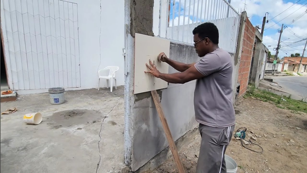 Pedreiro burro piso na parede inglesa