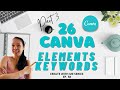 26 Cute CANVA ELEMENTS KEYWORDS Part 3