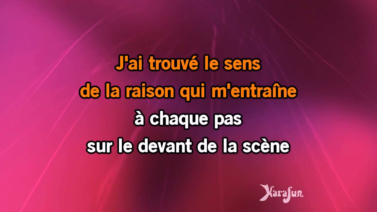 Karaoke Le Sens De La Vie Tal Youtube