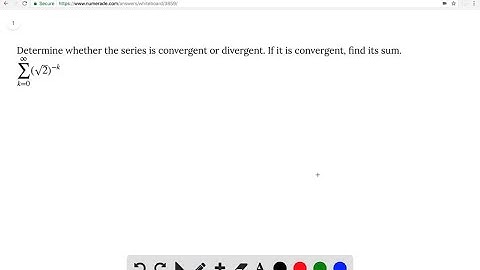Determine whether the series is convergent or divergent. If it is convergent, find its sum. …