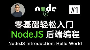 【NodeJS 编程入门】保证零基础初学者也能轻松入门NodeJS后端编程！自学编程就从这个NodeJS教学开始！NodeJS Tutorial For Beginners: Hello World