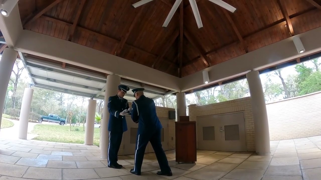 USAF Funeral Bushnell National Cemetery Bushnell Florida #USAF #veteran  #Taps #flagceremony