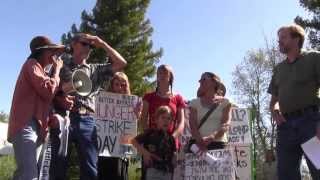 Willits News video: Willits bypass protester Madge Strong & CalTrans Phil Frisbee