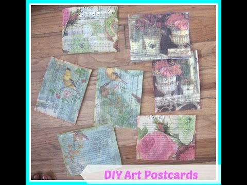 Video: How To Make A Handmade Postcard Using Decoupage Technique