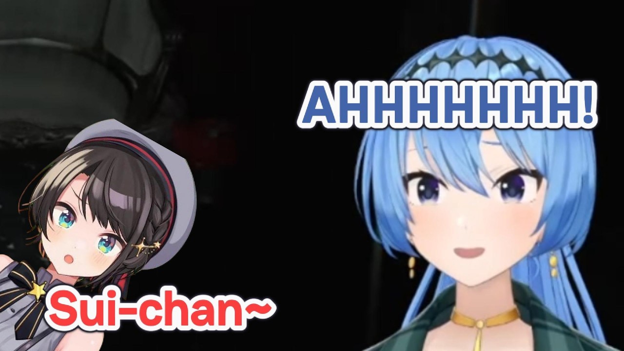 Suisei got jumpscared when she hears Subaru's voice out of nowhere