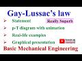 Gay Lussac's law, Gas Laws, pT relation, properties of gas, #bme #gas #gtu #mechanical