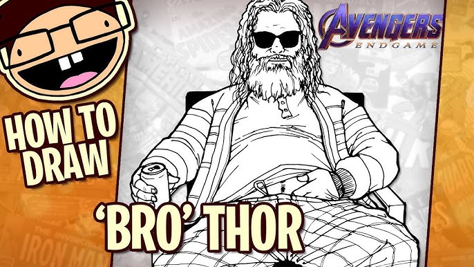 how to draw thor from avengers