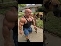 Incredible Dwarf Bodybuilder Shows Off Muscles While Walking His Dog! πͺ