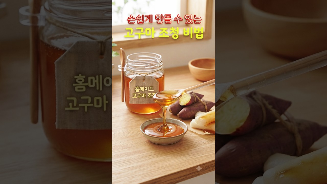초간단 고구마 조청 만들기 레시피 숏폼 썸네일