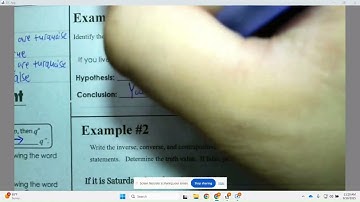 Video over Notes on Conditional and Bi-Conditional Statements