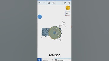 Realistic Gear Rotation Simulation Meshing Gears in Onshape Mobile
