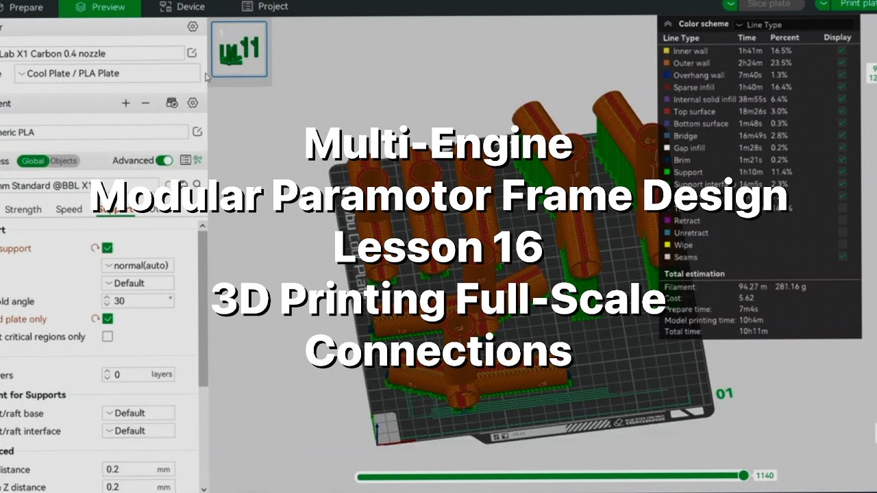 L16: Multi-Engine Modular Paramotor Frame Design: 3D Printing Full ...