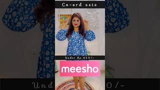 Co-ord Set Haul | Meesho #meeshohaul #coordset #fashion #underrs500 #shorts #explore #coordsets #yt