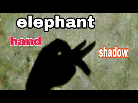 Hand shadow puppet elephant