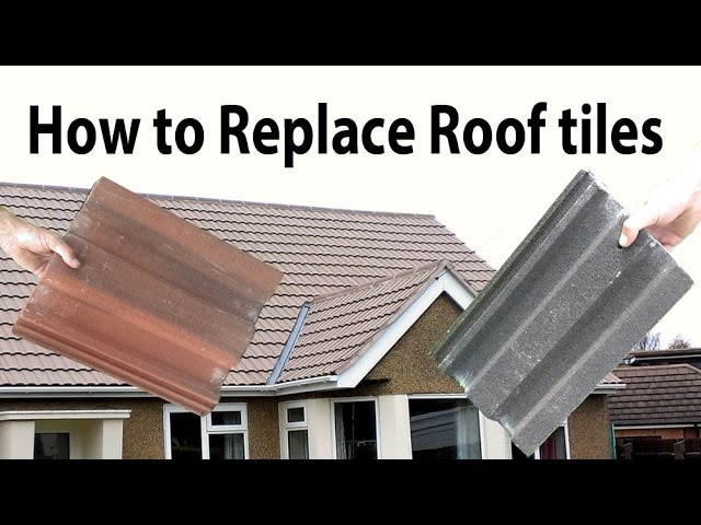 How to Replace broken common Interlocking Roof Tiles - YouTube