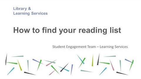 How to Find Your Reading List