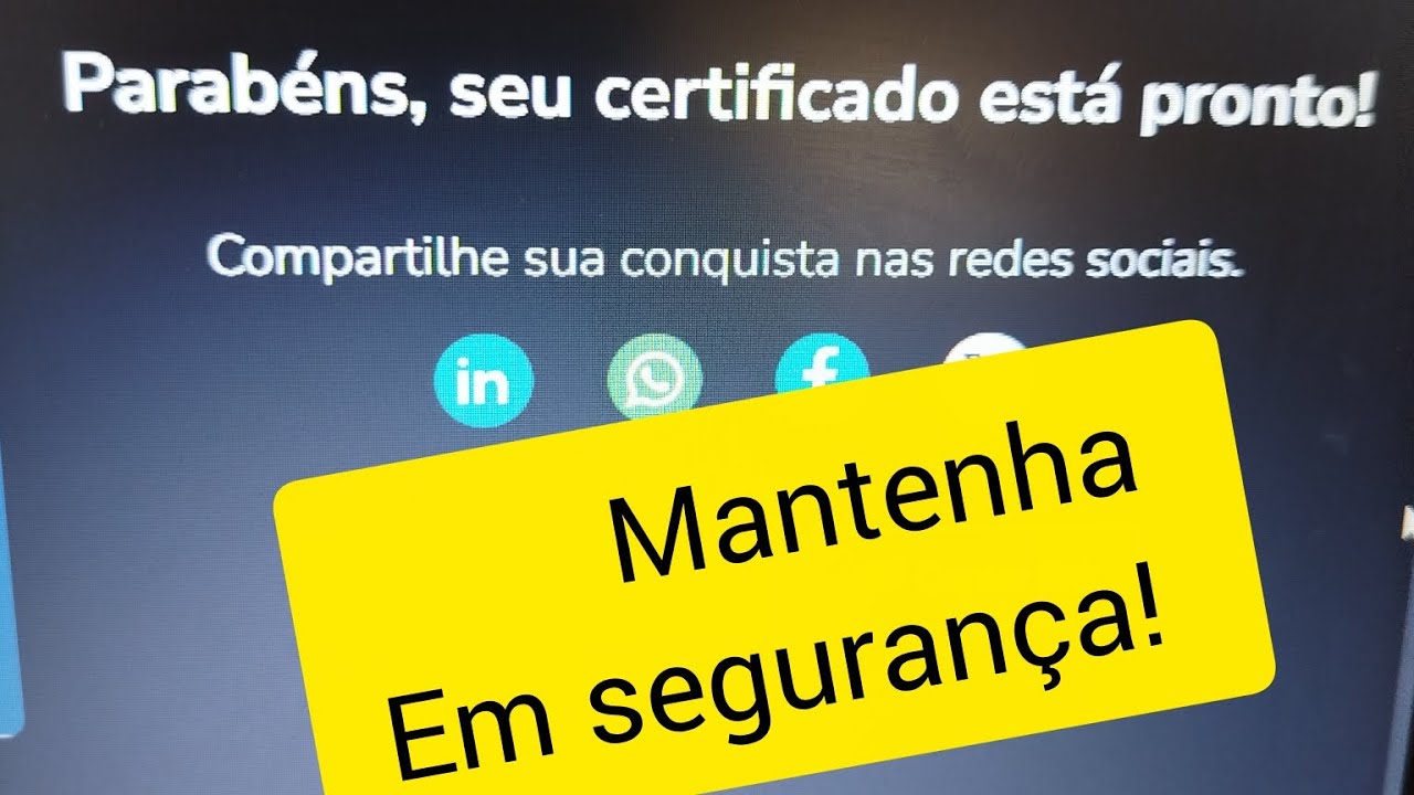 Mantenha seus dados seguros! Evite compartilhar certificados