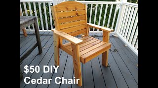 DIY $50 Cedar Outdoor Dining Chair