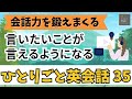 【会話力を鍛えまくる㉟】ひとりごと英会話３５　言いたいことが言えるようになるレッスン 英会話フレーズ　英語聞き流し　リスニング