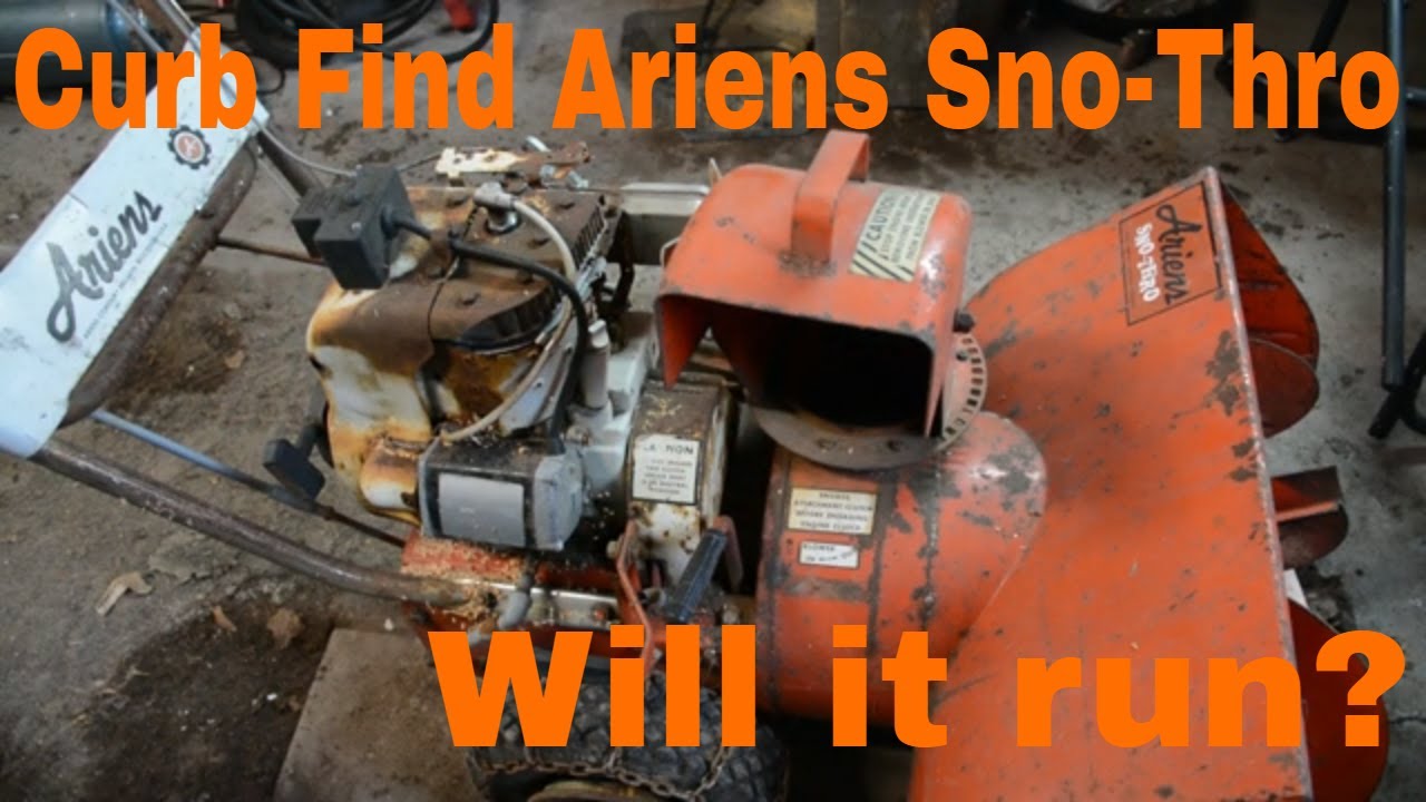 Curb find 1970 Ariens Snow Throw snowblower. Will it run? Part 1. - YouTube