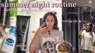 Summer Night Routine!! productive, chill and self care 🎀 relaxing night
