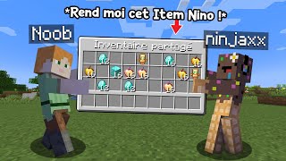 J'ai troll un Noob en Fusionnant l'Inventaire sur Minecraft..