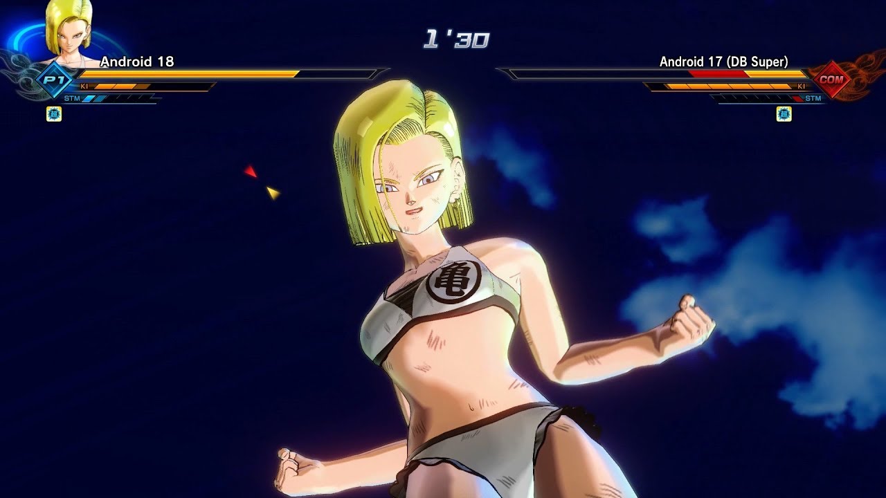 Dragon Ball Xenoverse 2 Android 18 (Swimsuit) vs. Android 17 (DB Super) - Y...