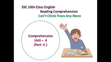 9th Class English Creative writing - Comprehension - Unit - 4 C- Can