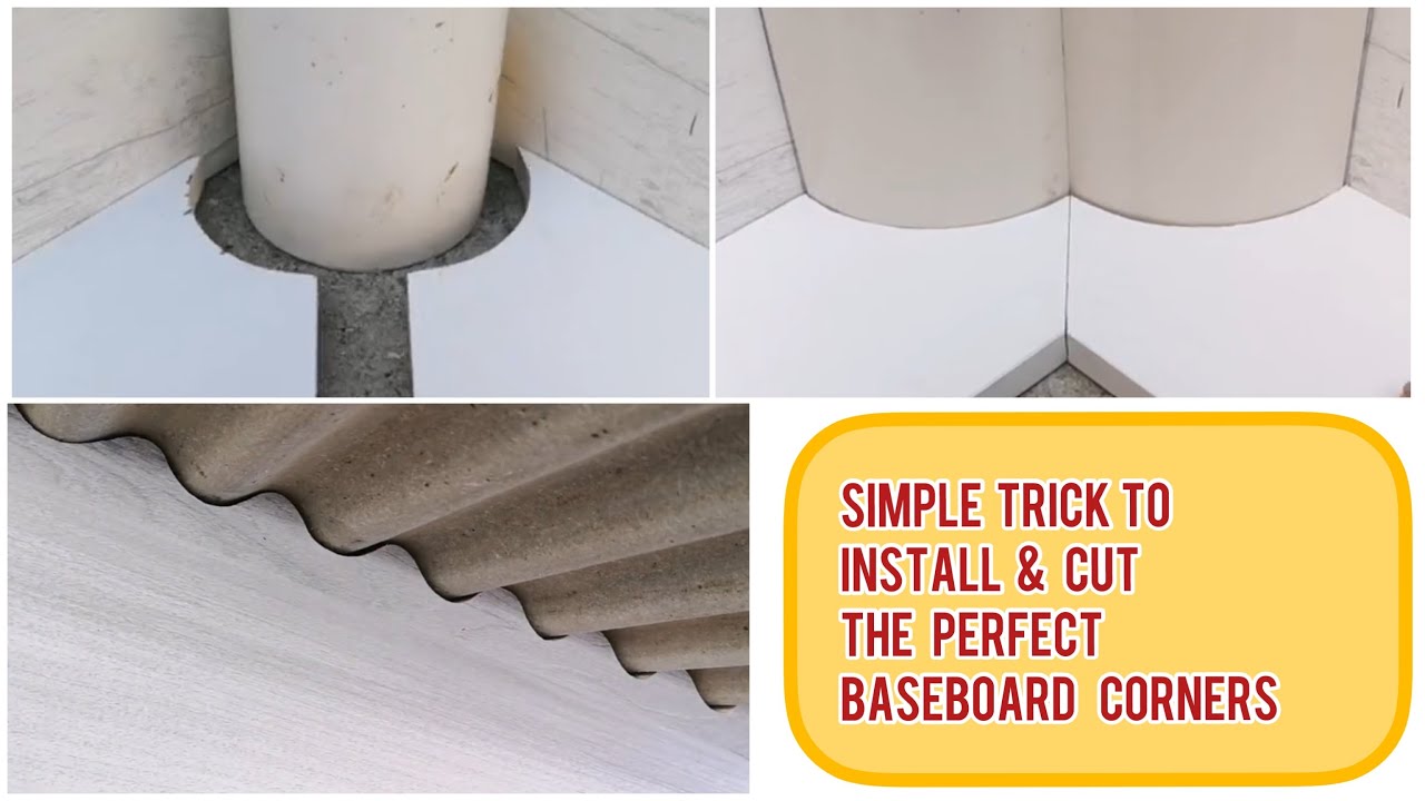 A Simple Trick To Install & Cut Baseboard Corners Perfectly - YouTube