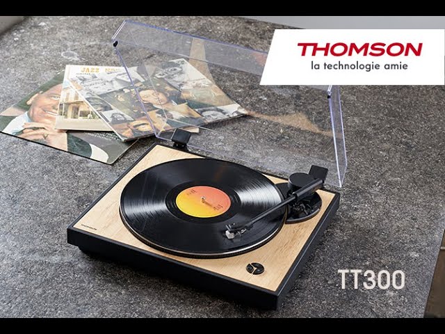 THOMSON TT301 Platine vinyle design 33 et 45 tours - Tête de lecture  Audio-Technica AT3600L avec Quadrimedia