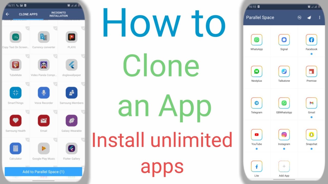 How to clone Android apps install unlimited apps YouTube