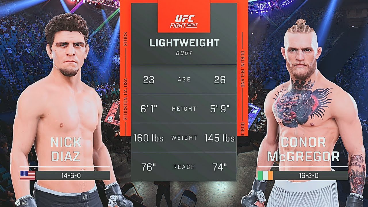 "Pride 33" Nick Diaz Vs. "UFC 178" Conor McGregor : EA Sports UFC 5 Simulations (PS5)