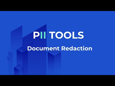 Document Redaction with PII Tools
