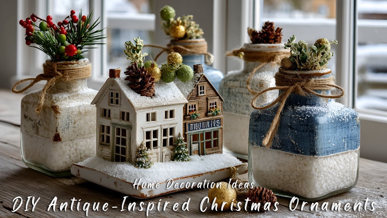 🎄 Рождественские украшения в старинном стиле своими руками | Винтажный рождественский декор в фер...