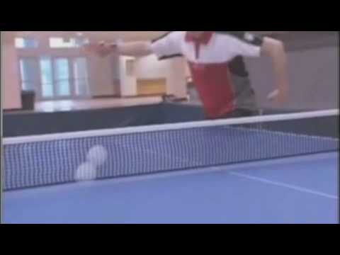 Jeffrey Schulte - Slow Motion Sidespin Serve(Table Tennis)