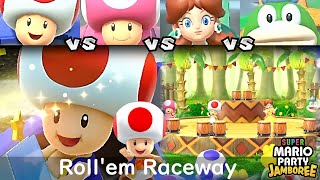 Super Mario Party Jamboree Toad Vs Daisy Vs Toadette Vs Spike In Rollem Raceway