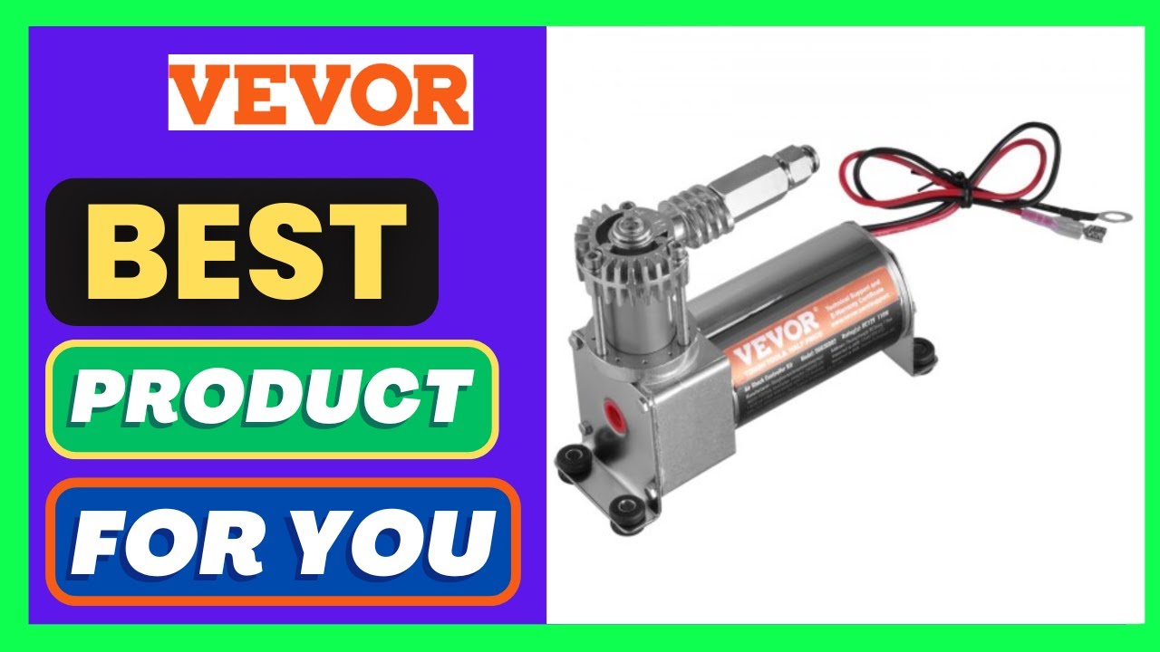 VEVOR Air Shock Controller Kit, 12V 100PSI On Board Air Compressor System, Air Ride Suspension