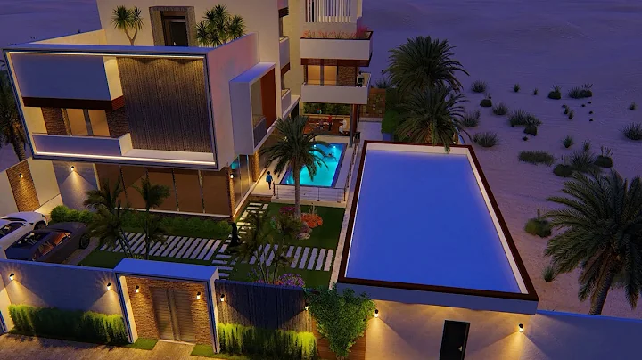 LUMION 11 REALISTIC ANIMATION RENDER (MODERN VILLA)