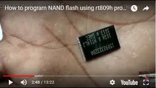 How to program NAND flash using rt809h programer