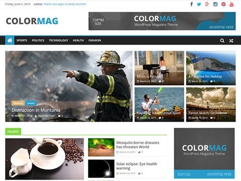 ธีม wordpress สวยๆ  New 2022  ColorMag WordPress theme