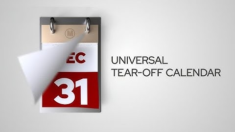 Tear-off Calendar After Effects Templates