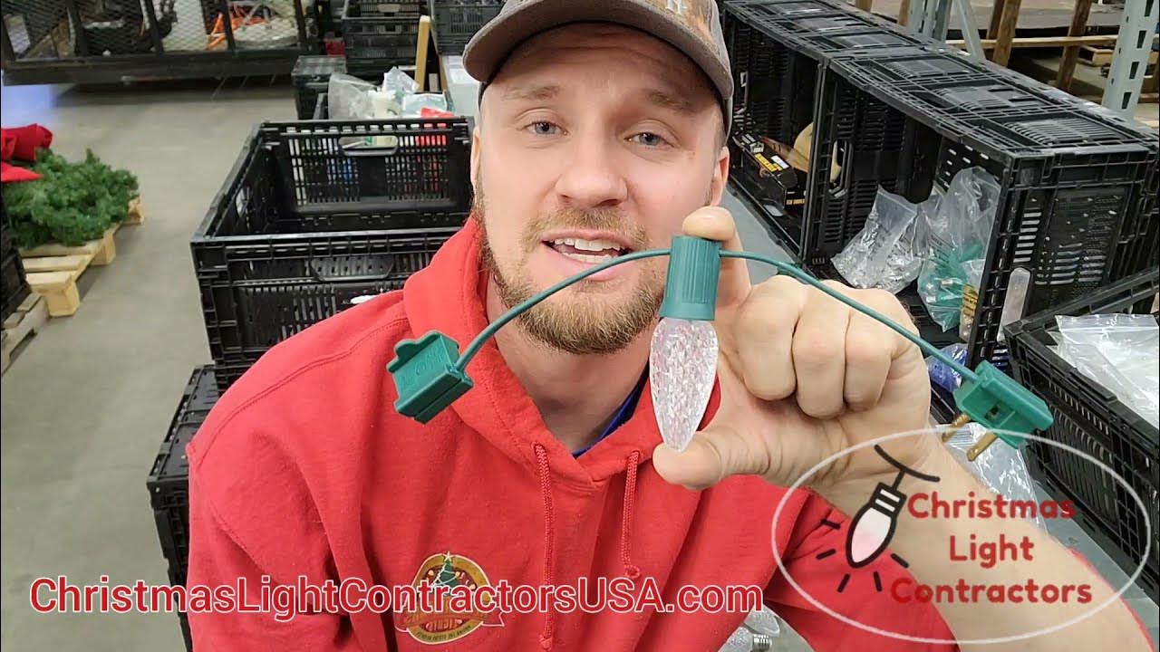 How to replace broken c7 / c9 sockets on your Christmas Lights. YouTube