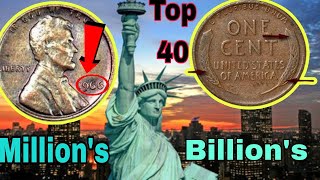 2024 Top 40 Most valuable Lincoln wheat Pennies one cent  Coin That Could make You a Millionaire 🌎
