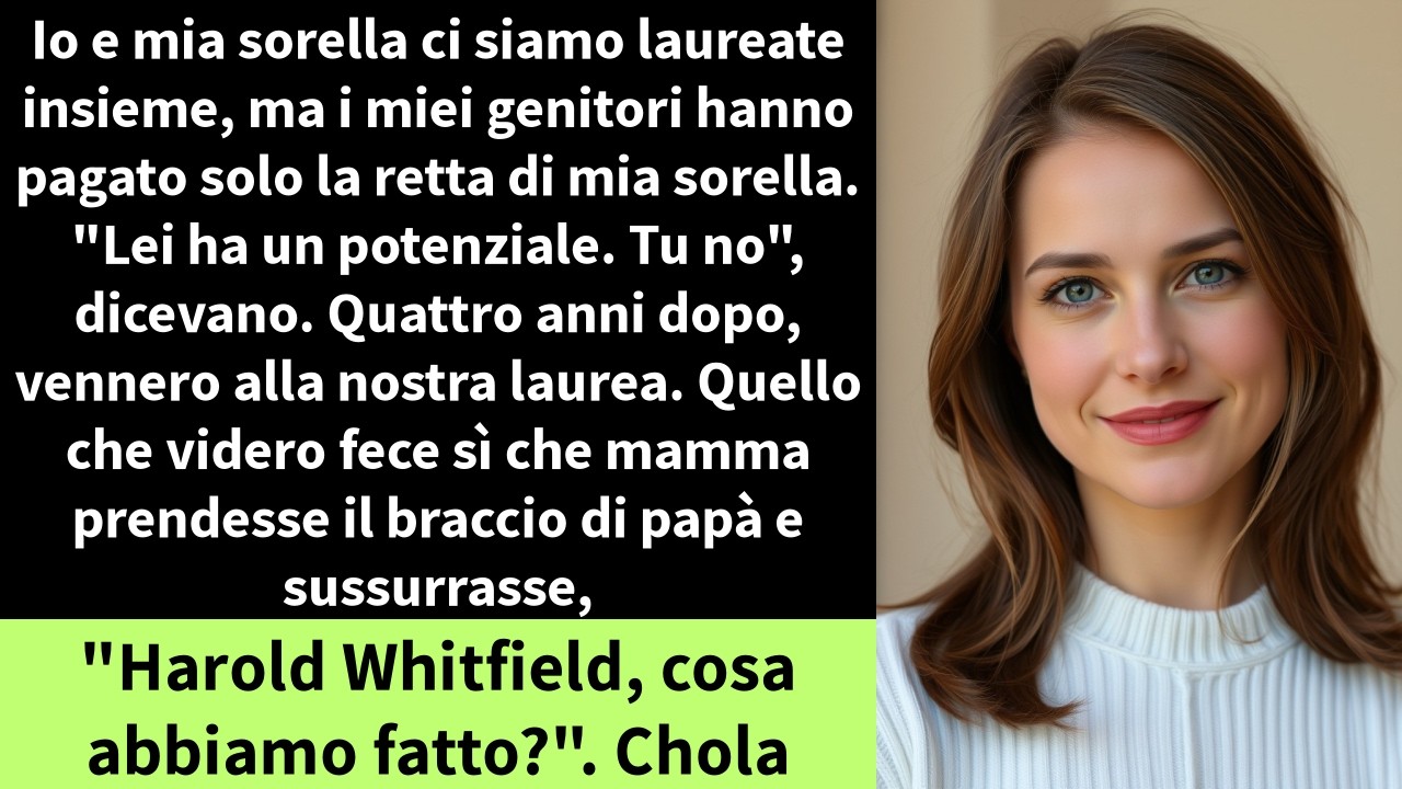Io e mia sorella ci siamo laureate insieme, ma i miei genitori hanno pagato solo la retta di mia