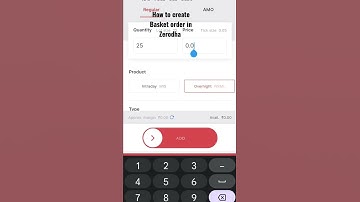 Basket order in Zerodha | #zerodha #nifty #trading #stocks