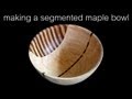 segmented wood turned maple bowl