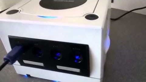 Nintendo GameCube Custom Console featuring Blue LED Lights